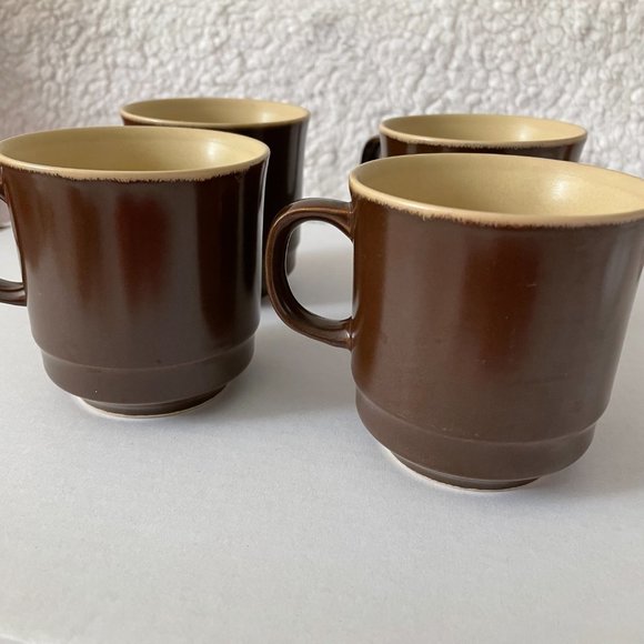 Vintage Retired Stoneware Espresso Mugs Made in Japan Set of 4 - Picture 6 of 6